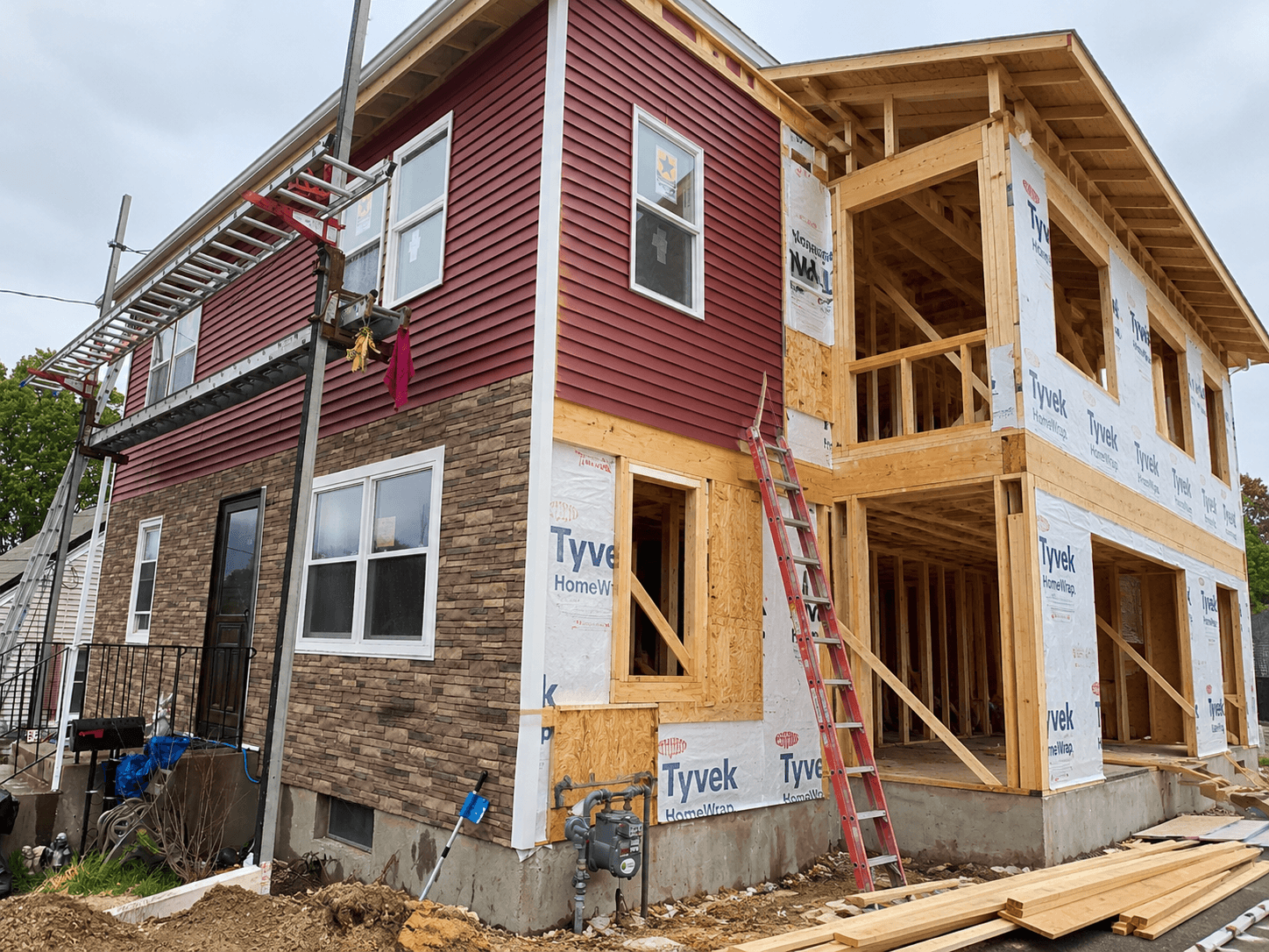 Home addition in Westchester County with a matching exterior design